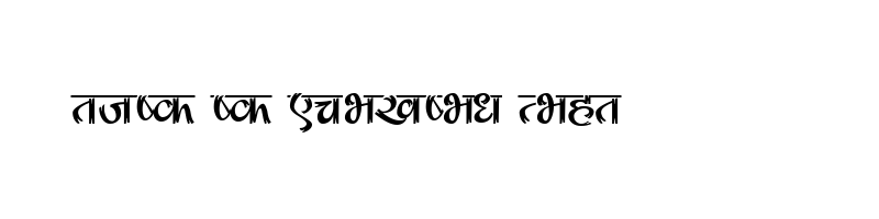 font preview of CV KunjBt Regular