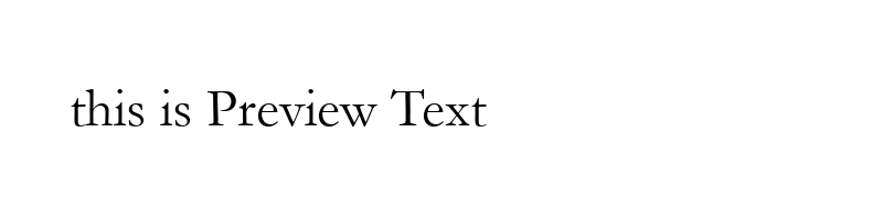 font preview of Garamond Regular
