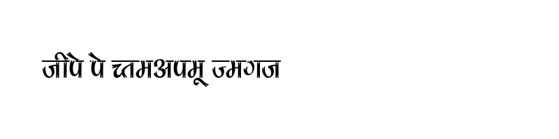 font preview of Kruti Dev 180 Thin