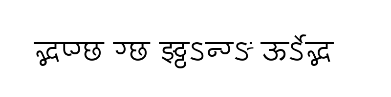 font preview of Millennium Pooja Normal