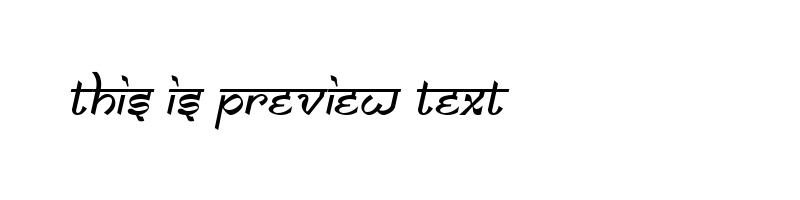 font preview of Samarkan Oblique