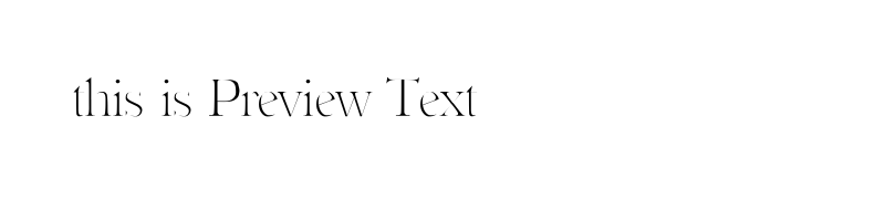 font preview of Slimfit SF Regular