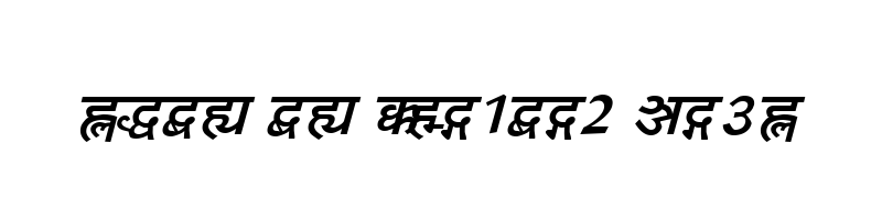 font preview of Yogeshweb Bold Italic
